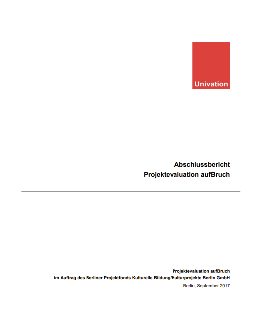 Titelbild Evaluationsbericht Aufbruch